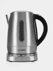 Чайник Hyundai HYK-S7770, 1.7л, 2200Вт, серебристый/черный