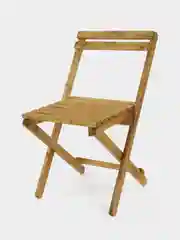 Бронзовый складной стул деревянный