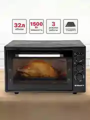 Черный мини-печь, духовка, духовый шкаф, электрический, KRAFT KF-MO 32л, 38л