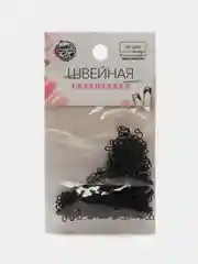 Крючок пришивной №0, 10 Х 6 мм, 100 шт, цвет чёрный
