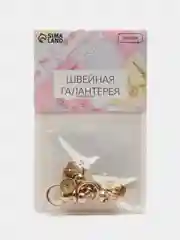 Кобурный винт d = 6/8 х 9 мм, с кольцом d = 10 мм, 4 шт, цвет золотой