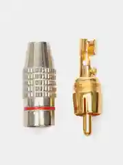 2 пары / 4 пары Аудио разъем Штекер RCA тюльпан металл (пара красный + черный)