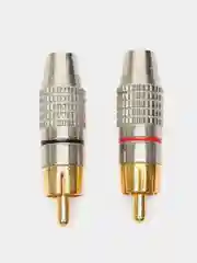 2 пары / 4 пары Аудио разъем Штекер RCA тюльпан металл (пара красный + черный)