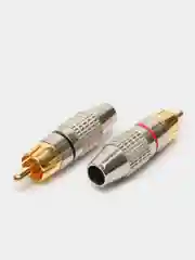 2 пары / 4 пары Аудио разъем Штекер RCA тюльпан металл (пара красный + черный)