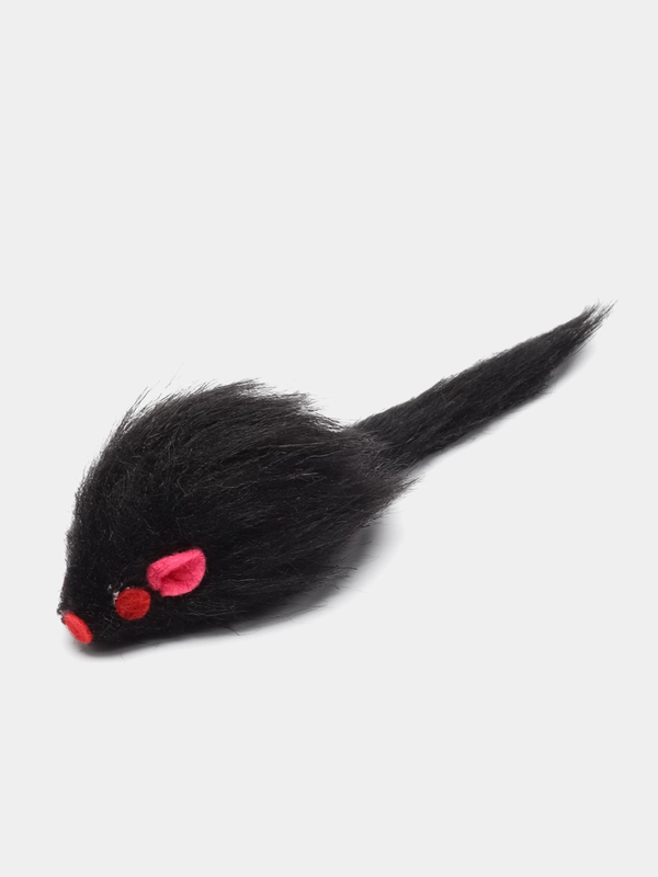 Игрушка для кошек "Мышь малая", 5 см, чёрная