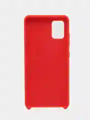 Красный чехол силиконовый для Samsung Galaxy A51 накладка бампер прозрачный / черный / голубой