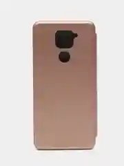 Золотой чехол-книжка для Xiaomi Redmi 9A, 9C, Note 9, Mi 9T с визитницей / отделом для карточки