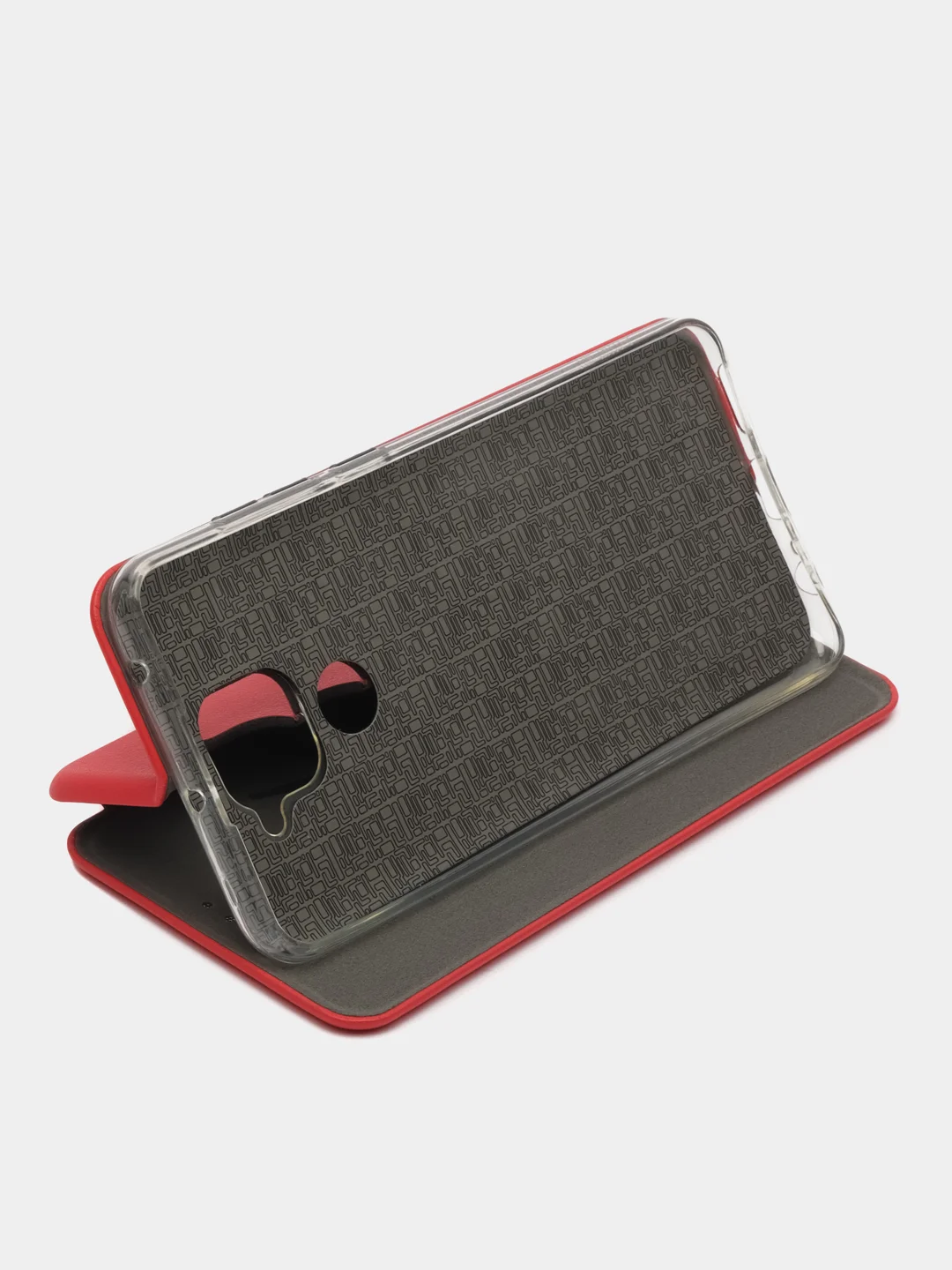 Красный чехол-книжка для Xiaomi Redmi 9A, 9C, Note 9, Mi 9T с визитницей / отделом для карточки