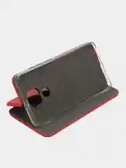 Красный чехол-книжка для Xiaomi Redmi 9A, 9C, Note 9, Mi 9T с визитницей / отделом для карточки