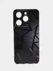 Тёмно-серый чехол для Itel A70 с принтом, с рисунком (Ител А70)