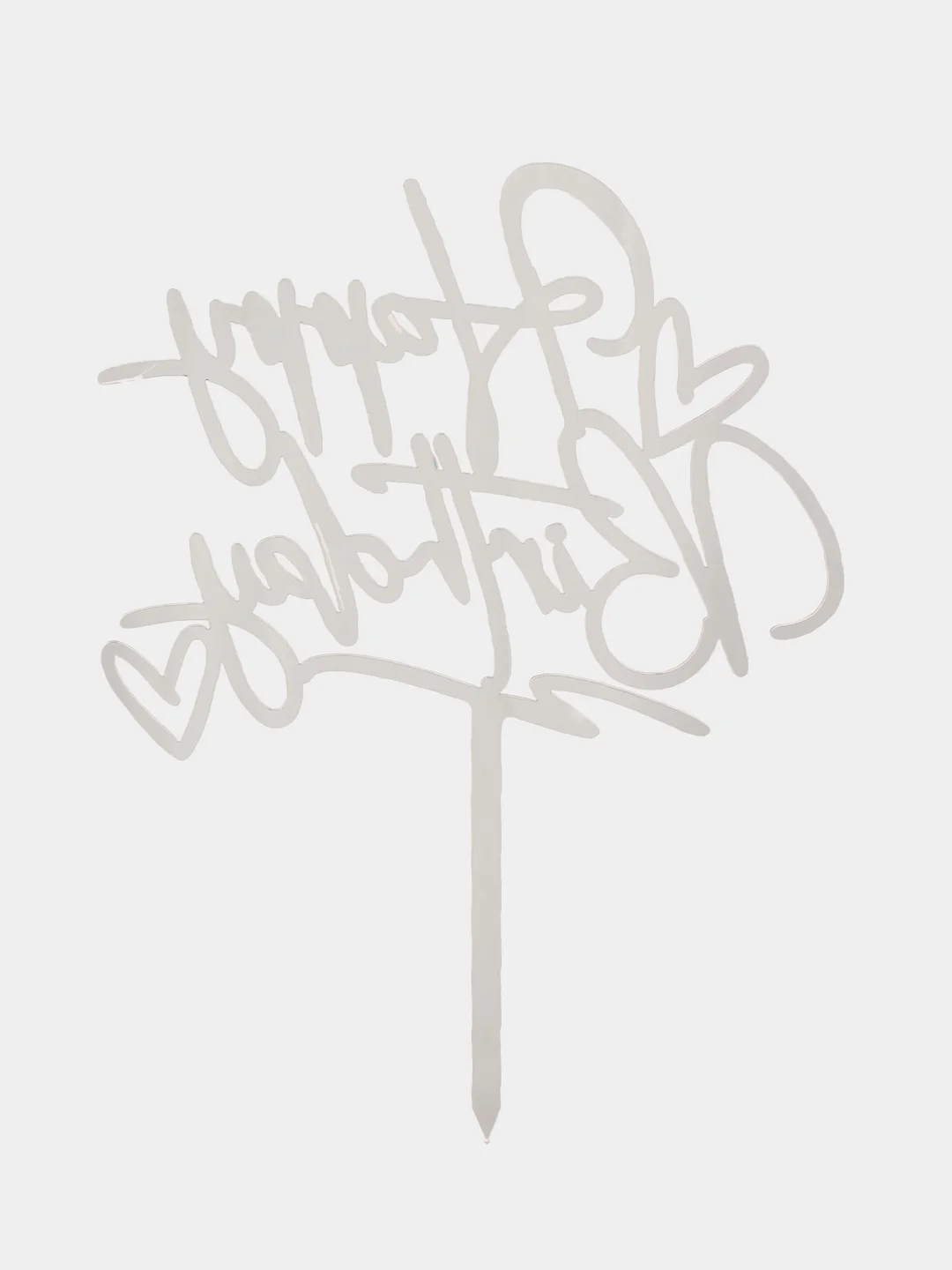 Ледяной топпер для торта Happy Birthday