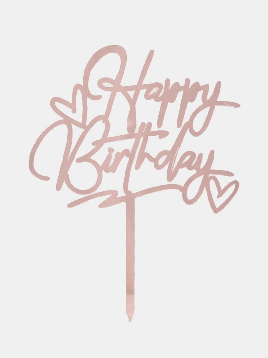 Ледяной топпер для торта Happy Birthday