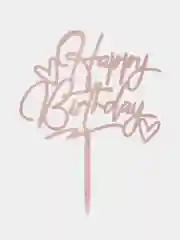 Ледяной топпер для торта Happy Birthday