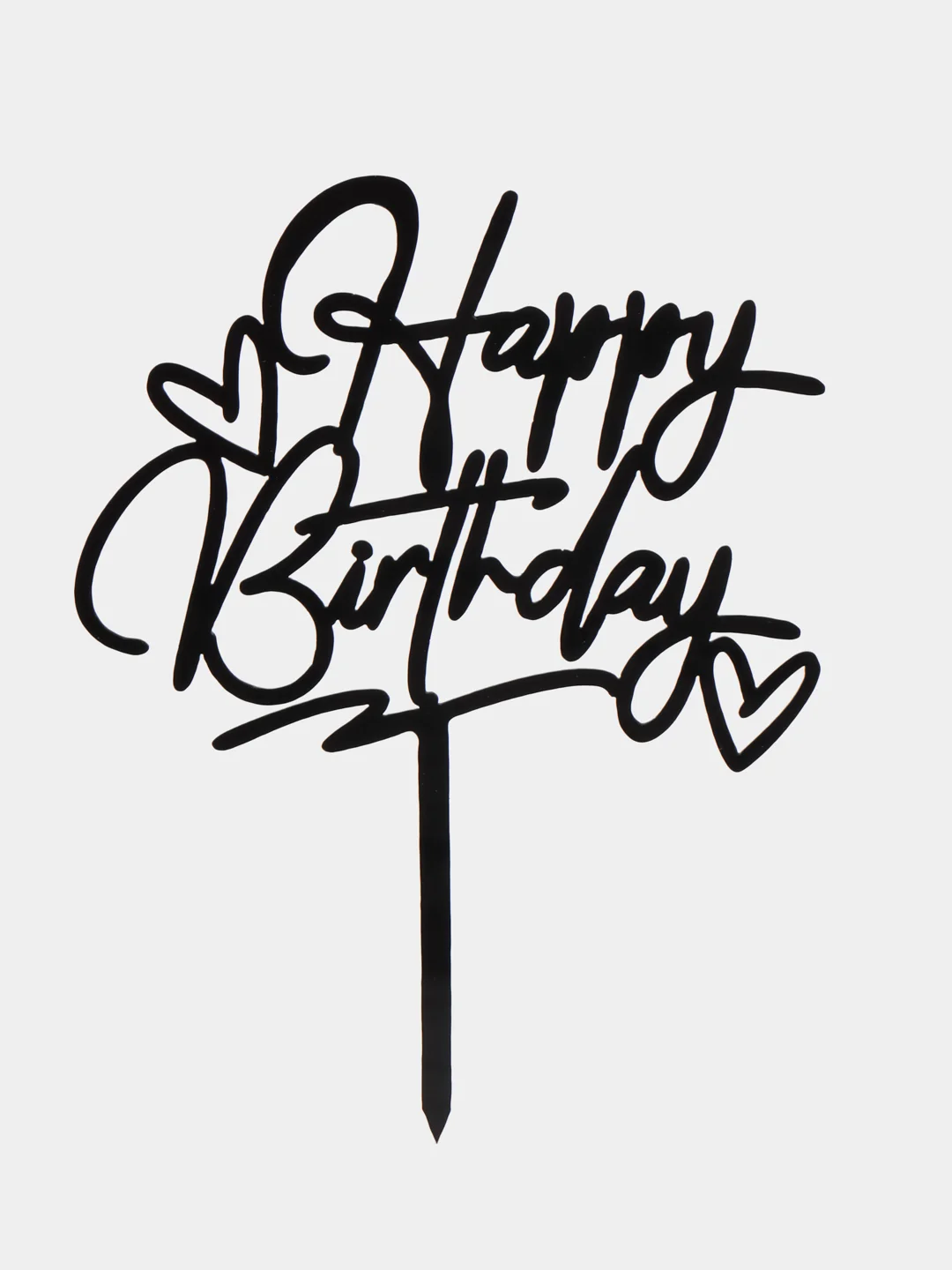 Темно-синий топпер для торта Happy Birthday