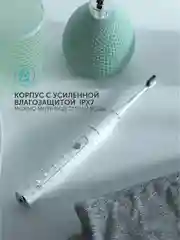 Белый электрическая зубная щетка Polaris PETB 0503, с 3 насадками, 600 мАч