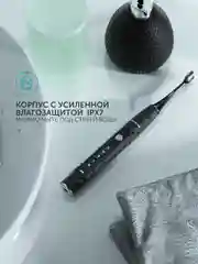 Черный электрическая зубная щетка Polaris PETB 0503, с 3 насадками, 600 мАч