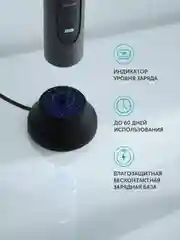 Черный электрическая зубная щетка Polaris PETB 0503, с 3 насадками, 600 мАч