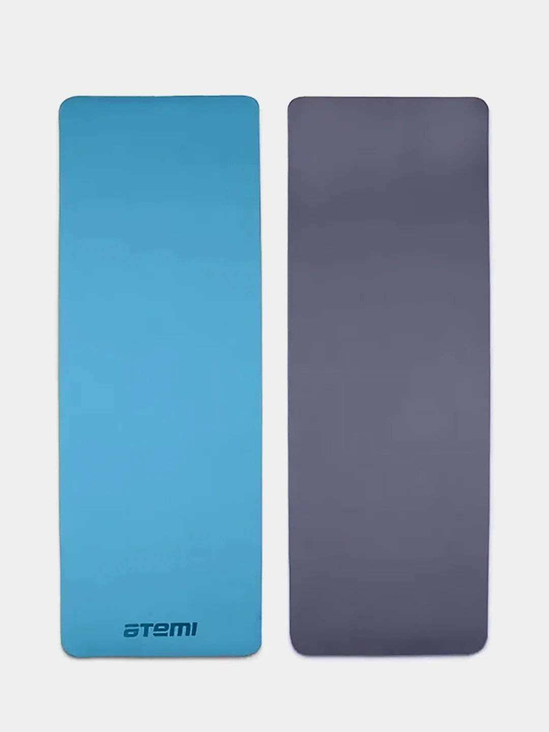 Коврик для йоги и фитнеса Atemi AYM13B, TPE, 173х61х0,4 см, серо-голубой