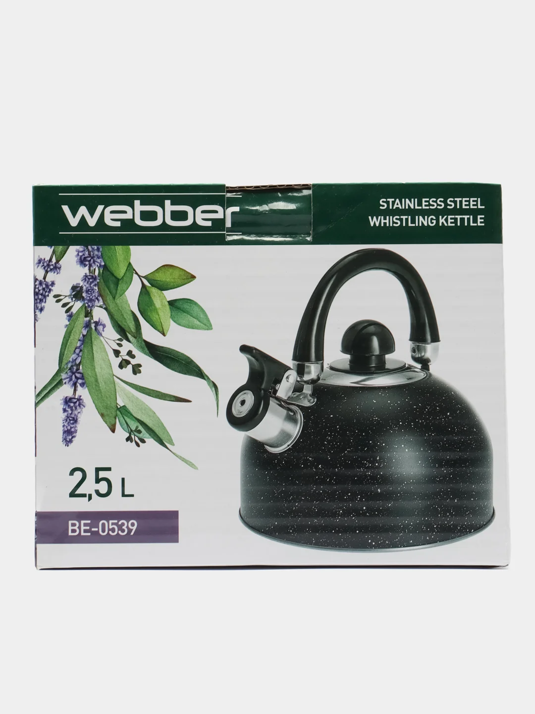 Чайник Webber BE-0539 со свистком 2,5 л/ из нержавеющей стали