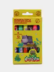 Фломастеры тостые двусторонние 12 цветов