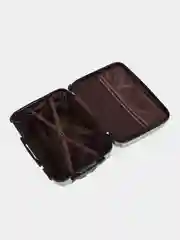 Серый металлик чемодан дорожный, на колесах, с кодовым замком, пластиковый