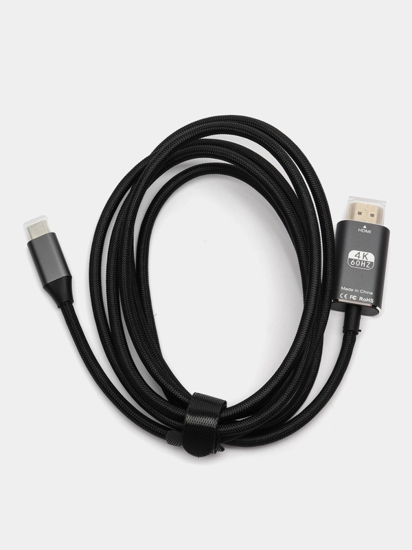 Кабель адаптер Type-C - HDMI 4K 60Hz плетеный 1.8 метра
