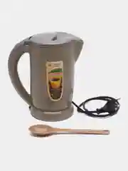 Коричневый электрический маленький мини чайник Комфорт с ложкой 0.7л