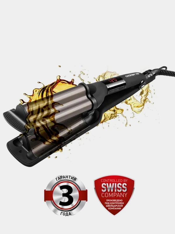 Стайлер для укладки волос Polaris PHS 5095TAi wave Argan Therapy PRO, плойка волна, 80 Вт