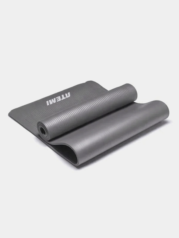 Коврик для фитнеса и йоги Atemi OMP-AYM1GY, NBR, серый, 183 x 61 x 1 см