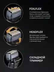 Бритва электрическая Polaris PMF 1016RC wet&dry 7D PROF 4+, 5 Вт