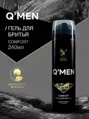 Гель для бритья QMEN Comfort, с экстрактом чабреца и корой дуба, 200 мл