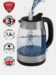 Электрический чайник Polaris PWK 1817CGL Water Way Pro, стеклянный, с подсветкой, 1850 Вт