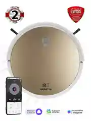 Золотой робот-пылесос Polaris PVCR G2 0726W Wi-Fi IQ Home, c влажной и сухой уборкой