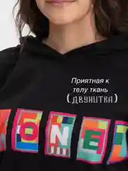 Черный спортивный костюм женский повседневный, оверсайз, большой размер
