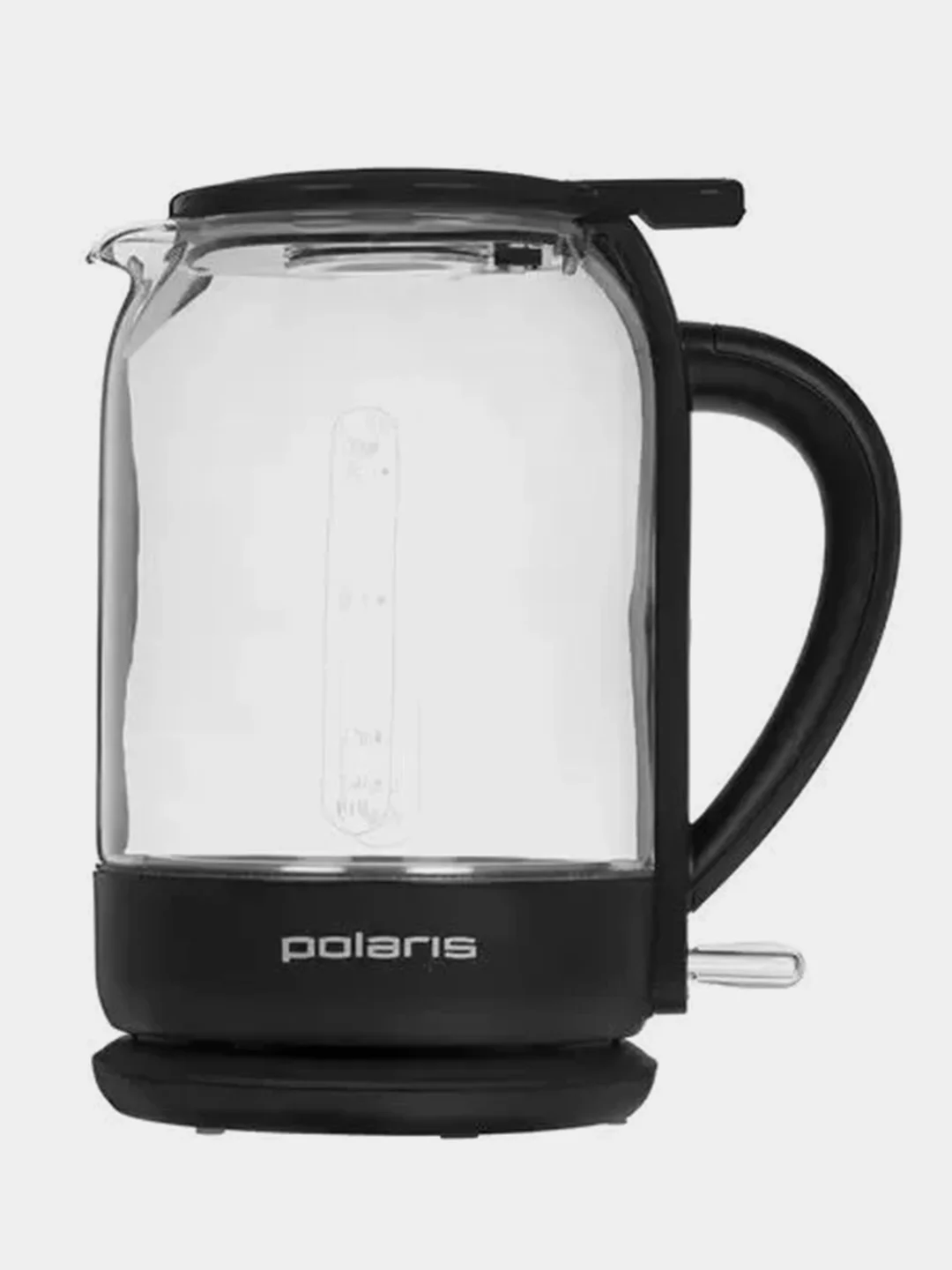 Черный чайник электрический Polaris PWK 1753CGL, стеклянный, с подсветкой, 1,5 л