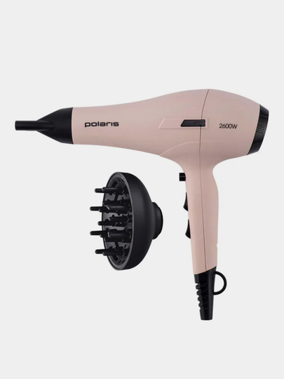 Фен для волос Polaris PHD 2600ACi Salon Hair, с концентратором и диффузором, 2600 Вт
