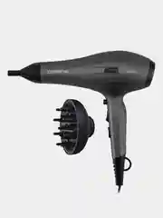 Серый фен для волос Polaris PHD 2600ACi Salon Hair, с концентратором и диффузором, 2600 Вт