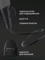 Серый фен для волос Polaris PHD 2600ACi Salon Hair, с концентратором и диффузором, 2600 Вт