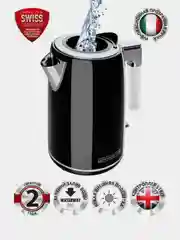 Черный электрический чайник PWK 1746CA Water Way Pro, с подсветкой и верхним заливом, 1,7