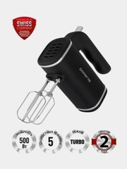 Миксер кухонный Polaris PHM 5014 ручной, черный, 500 Вт