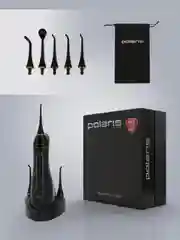 Черный ирригатор для полости рта Polaris PWF 0201, портативный, 220 мл