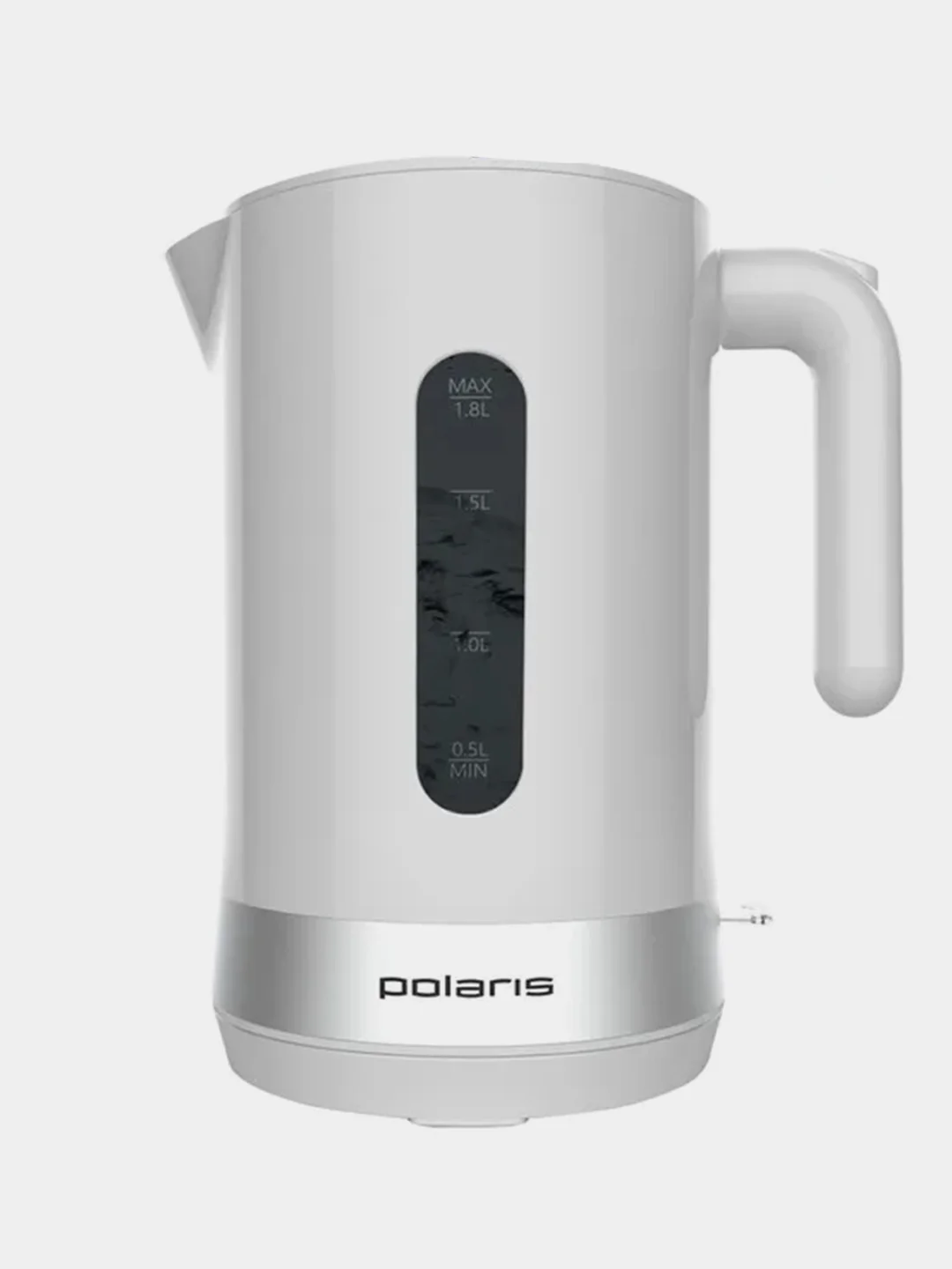 Белый электрический чайник Polaris PWK 1803C Water Way Pro, верхний залив воды, 1,8 л