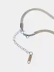 Серебряный плоская цепочка снейк нержавеющая сталь