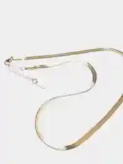 Золотой плоская цепочка снейк нержавеющая сталь