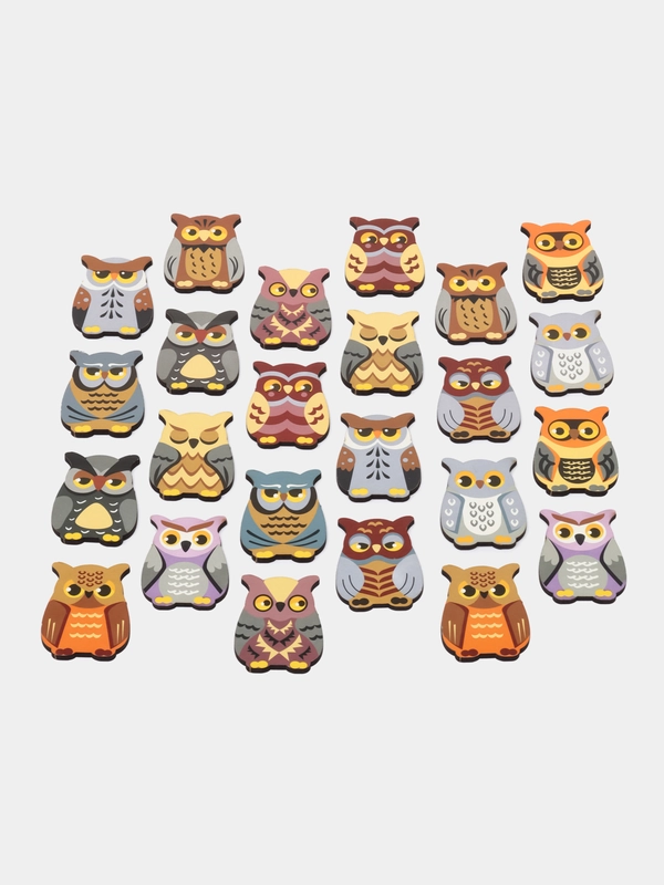 Настольная деревянная игра Мемо Совы (24 фишки в коробке)