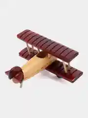 Вишнёвый деревянная игрушка сувенир "Ретро самолёт" модель биплан