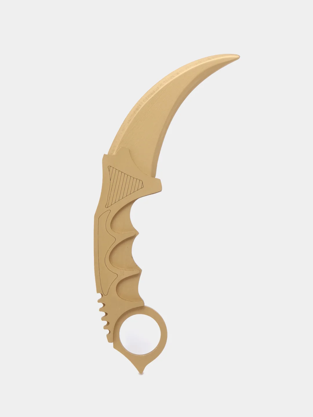 Золотой нож керамбит Голд, Скретч (Scratch), Драгон гласс (Dragon Glass), деревянный