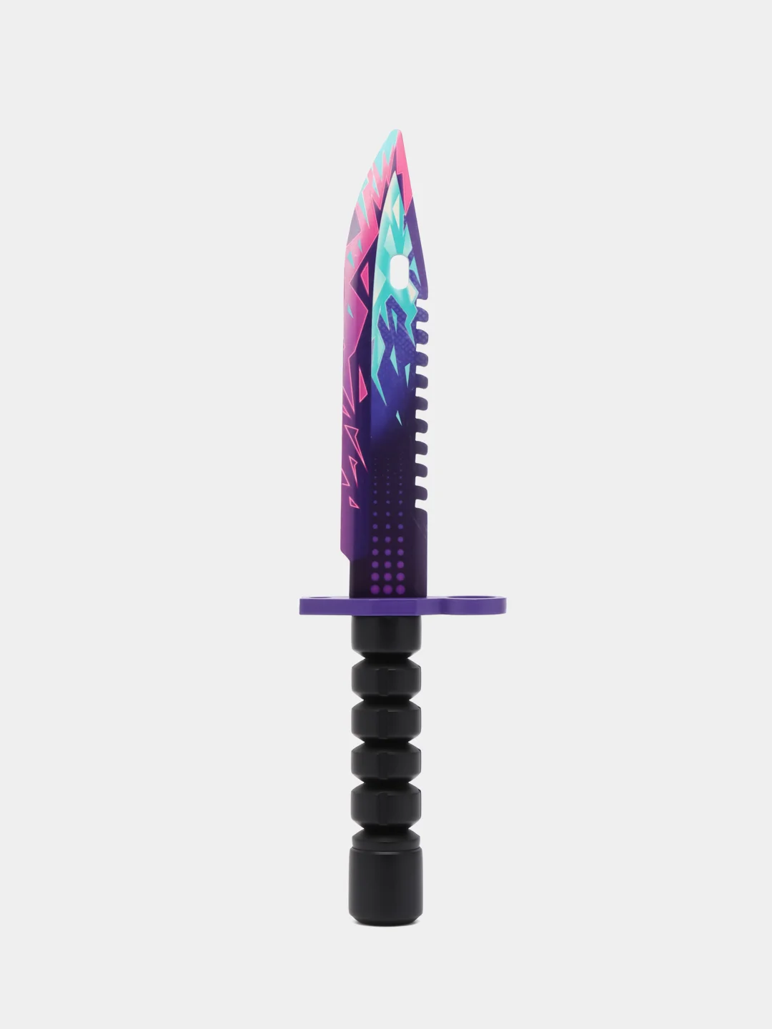 Аметистовый деревянный заточенный Штык-нож М9 Bayonet, Цифровой всплеск, Драгон гласс, Скретч