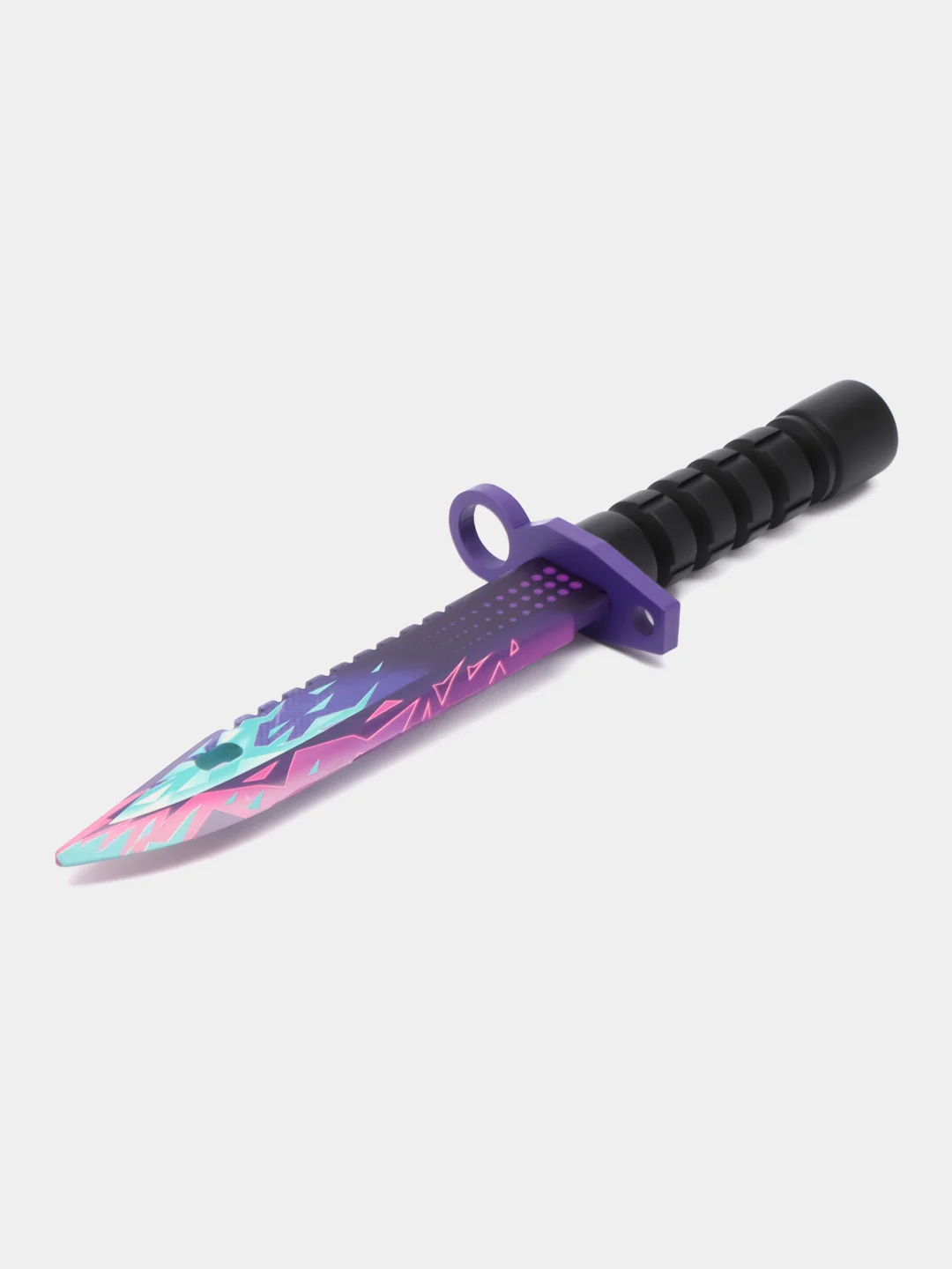 Аметистовый деревянный заточенный Штык-нож М9 Bayonet, Цифровой всплеск, Драгон гласс, Скретч