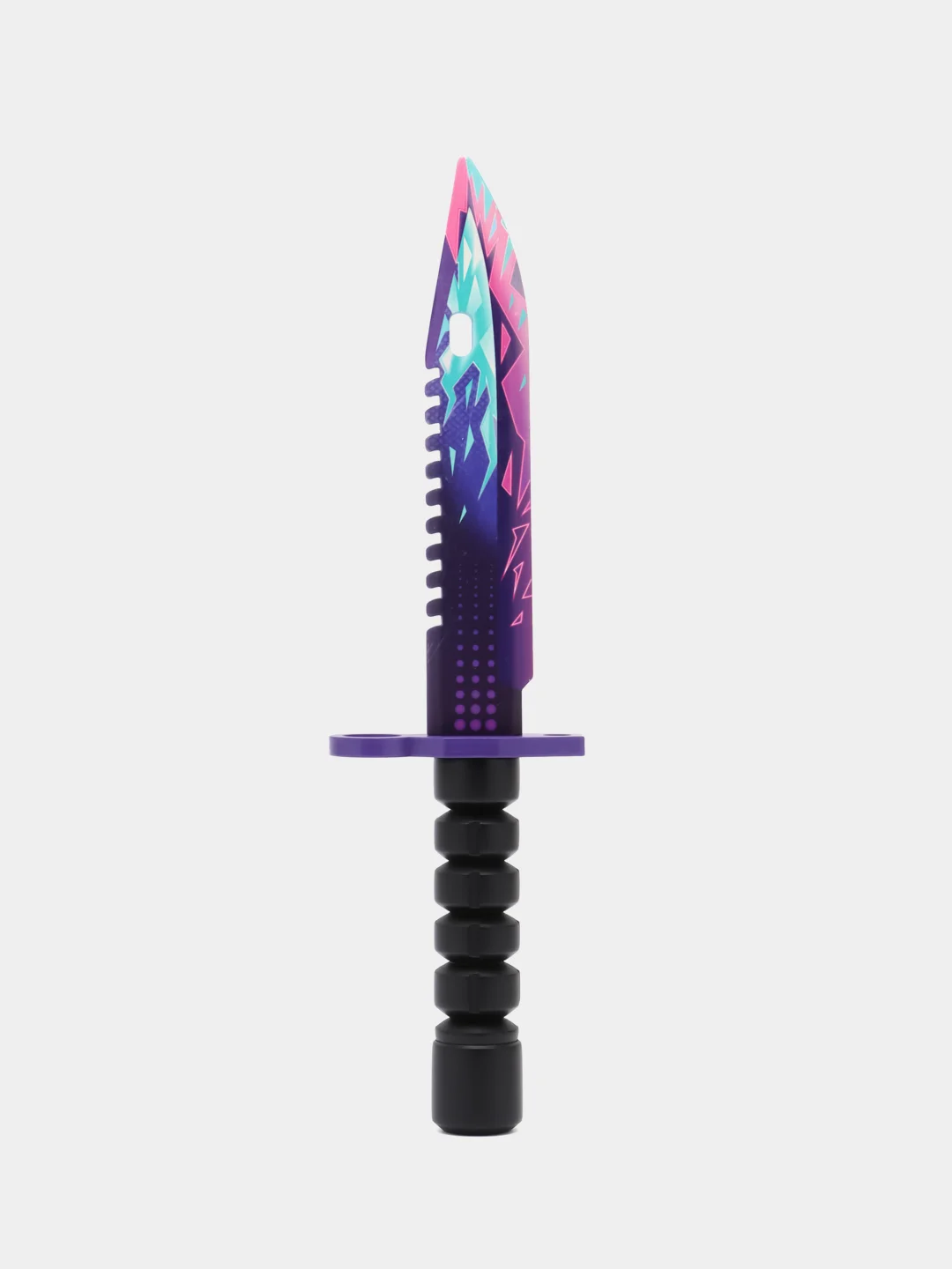 Аметистовый деревянный заточенный Штык-нож М9 Bayonet, Цифровой всплеск, Драгон гласс, Скретч
